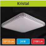 Sıva Üstü Led Panel 24W 33X33 Cm Çapında Model Kristal Led Avize Beyaz Işık