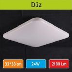 Sıva Üstü LED Panel 33X33 Dekoratif Armatür 24W Düz - 4200K - Gün Işığı