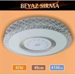 Sıva Üstü Led Panel 45W 49 Cm Çapında Model Beyaz Sırma Led Avize