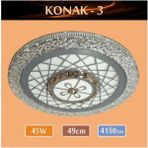 Sıva Üstü LED Panel 45W 49 cm Çapında Model Konak-3 LED Avize - Beyaz Işık