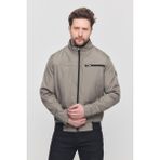 Sivaist Erkek Bej Mevsimlik Triko Detaylı Fermuarlı Iç Cepli Mont&Ceket - XL