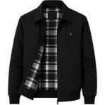 Sivaist Erkek Siyah Regular Kalıp Bonded Kumaş Klasik Yaka Mevsimlik&Yazlık Mont - 2XL