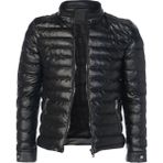 Sivaist Erkek Siyah Slim Fit Içi Kalın Kürklü Su Itici Şişme Deri Ceket & Mont - 2XL
