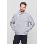 Sivaist Gri Erkek Çift Göğüs Cepli Yazlık Ceket&Mont - 2XL