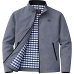Sivaist Gri Erkek Pamuk Polyester Karışımlı Bonded Kumaş Su ve Rüzgar Geçirmez Mevsimlik&yazlık Mont - XL