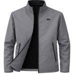 SİVAİST Gri Erkek Polyester Karışımlı Süper İnce Rüzgarlık Su Ve Rüzgar Geçirmez Mevsimlik&Yazlık Mont