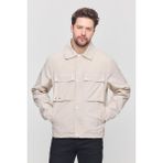 Sivaist Krem Erkek Çift Göğüs Cepli Yazlık Ceket&Mont - 2XL