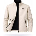 Sivaist Krem Erkek Polyester Karışımlı Süper İnce Rüzgarlık Su Ve Rüzgar Geçirmez Mevsimlik&Yazlık Mont - 2XL