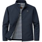 Sivaist Lacivert Erkek Pamuk Polyester Karışımlı Bonded Kumaş Su ve Rüzgar Geçirmez Mevsimlik&yazlık Mont - XL
