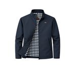 SİVAİST Lacivert Erkek Pamuk Polyester Karışımlı Bonded Kumaş Su Ve Rüzgar Geçirmez Mevsimlik&Yazlık Mont