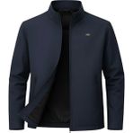 Sivaist Lacivert Erkek Polyester Karışımlı Süper İnce Rüzgarlık Su Ve Rüzgar Geçirmez Mevsimlik&Yazlık Mont - 2XL