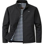 Sivaist Siyah Erkek Pamuk Polyester Karışımlı Bonded Kumaş Su ve Rüzgar Geçirmez Mevsimlik&yazlık Mont - XL