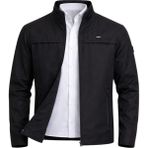 Sivaist Siyah Erkek Pamuk Polyester Karışımlı Su ve Rüzgar Geçirmez Mevsimlik&yazlık Mont - 2XL