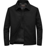 Sivaist Siyah Erkek Pamuk Polyester Karışımlı Yakalı Bonded Kumaş Su ve Rüzgar Geçirmez Mevsimlik&yazlık Mont - 2XL