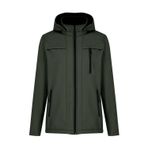 Sivaist Yeşil Erkek %100 Su Geçirmez İçi Polarlı İç Çepli Çıkartılabilir Kapüşonlu Softshell Mont&Kaban