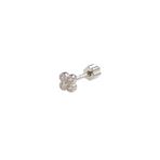 SIVAMA ÇİÇEK GÜMÜŞ TRAGUS PIERCING - RODYUM BEYAZ