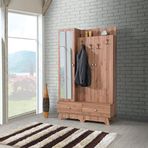 Sivas Gözde Mobilya 120x40x200 cm Dolaplı Çekmeceli Portmanto Askılık Ayakkabılık