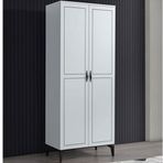 Sivas Gözde Mobilya 80x200x47 cm Çizgi 2 Kapılı Gardrop