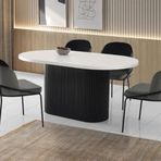 Sivas Gözde Mobilya Asos Polo Oval Yemek Masası ve 4 Adet Sandalye Takımı