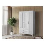 Sivas Gözde Mobilya Asya 120x46x195 cm 3 Kapılı 2 Çekmeceli Gardrop Elbise Dolabı