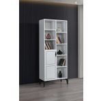 Sivas Gözde Mobilya Çizgi 70x37x180 cm Raflı Kapaklı Kitaplık