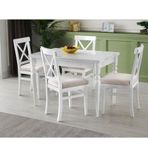 Sivas Gözde Mobilya Cunda Alaçatı 70x110 cm Ahşap Masa Sandalye Takımı
