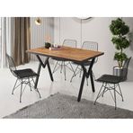 Sivas Gözde Mobilya Diva 80x120 cm Telli Mutfak Masa Sandalye Takımı