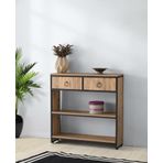 Sivas Gözde Mobilya Ekonomik Ferforje 2 Çekmeceli Raflı 100x31x103 cm Dresuar