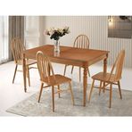 Sivas Gözde Mobilya Elegant 90x140 cm Ada Ağaç Açılır Yemek Masa Sandalye Takımı