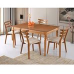 Sivas Gözde Mobilya Elegant 90x140 CM Miray Ağaç Açılır Yemek Masa Sandalye Takımı