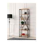 SİVAS GÖZDE MOBİLYA Ferforje Ahşap 5 Raflı Kitaplık 60x30x180 60LIKKTPL