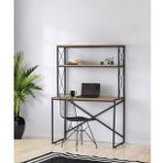 Sivas Gözde Mobilya Ferforje Kitaplıklı Raflı 104x50x156 cm Çalışma Masası