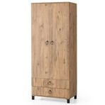 Sivas Gözde Mobilya Genç Odası 2 Kapılı 2 Çekmeceli 79x46x189 cm Gardrop
