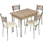 Sivas Gözde Mobilya Özel Ölçü 60x90 cm Açılır Mutfak Masası ve 4 Adet Sandalye Takımı