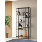 Sivas Gözde Mobilya Simge 80x30x182 cm Dekoratif Ferforje Kitaplık