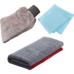 Sivax 3’lü Mikrofiber Oto Yıkama Seti Oto Kurulama Bezi Oto Yıkama Eldiveni Oto Cam Bezi