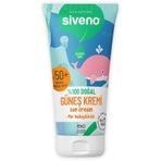 Siveno %100 Doğal Bebek Güneş Kremi Leke Karşıtı Antioksidan Nemlendirici Bitkisel Vegan UVA UVB SPF50