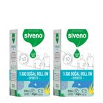 Siveno %100 Doğal Roll-On Sportif Sporcu Deodorant Ter Kokusu Önleyici Bitkisel Lekesiz 50 ml X 2 Adet