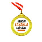 siverek reklam MADALYA KİŞİYE ÖZEL Metal GOLD (Altın sarısı kaplama çerçeve)