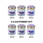 Sıvı Pigment Boya Seti Epoksi Için 6'lı Beyaz 6 Adet