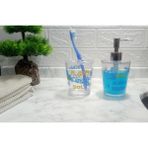 Sıvı Sabunluk ve Diş Fırçalık 2'li Banyo Seti Balıklı Model