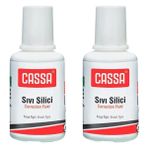 Sıvı Silici Daksil 2 Adet Cassa 18 ml Fırçalı Sıvı Düzeltici Daksil Yazı Düzeltici Okul Ofis Büro Fırça Uçlu Daksil - Beyaz - Standart