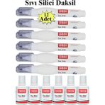 Sıvı Silici Daksil Ve Kalem Daksil 12 Adet Cassa Fırçalı Sıvı Düzeltici Daksil Yazı Düzeltici Okul Ofis Büro Fırça Uçlu