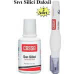 Sıvı Silici Daksil Ve Kalem Daksil 2 Adet Cassa Fırçalı Sıvı Düzeltici Daksil Yazı Düzeltici Okul Ofis Büro Fırça Uçlu