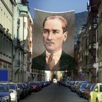 Sivil Mustafa Kemal Atatürk Cephe Poster Bayrağı - 4 x 6 metre