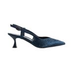 Sivri Burun Taş Detaylı Slingback Stiletto Kadın Ayakkabı | İnce Topuk Abiye Davet ve Özel Gün Şıklığı (Lacivert, EU Ayakkabı Beden Sistemi, Yetişkin, Kadın, Sayısal, Orta, 36)