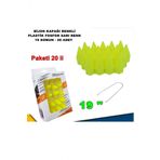 Sivri Mermi Tip Bijon Kapagi Plastik Fosfor Sari Renk 19 Mm Bijon Uyumlu 20 Adet -