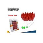 Sivri Mermi Tip Bijon Kapagi Plastik Kirmizi Renk 19 Mm Bijon Uyumlu 20 Adet -