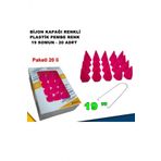 Sivri Mermi Tip Bijon Kapagi Plastik Pembe Renk 19 Mm Bijon Uyumlu 20 Adet -