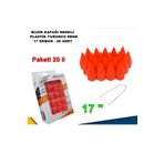 Sivri Mermi Tip Bijon Kapagi Plastik Turuncu Renk 17 Mm Bijon Uyumlu 20 Adet -